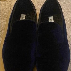 Blue Velvet Loafers